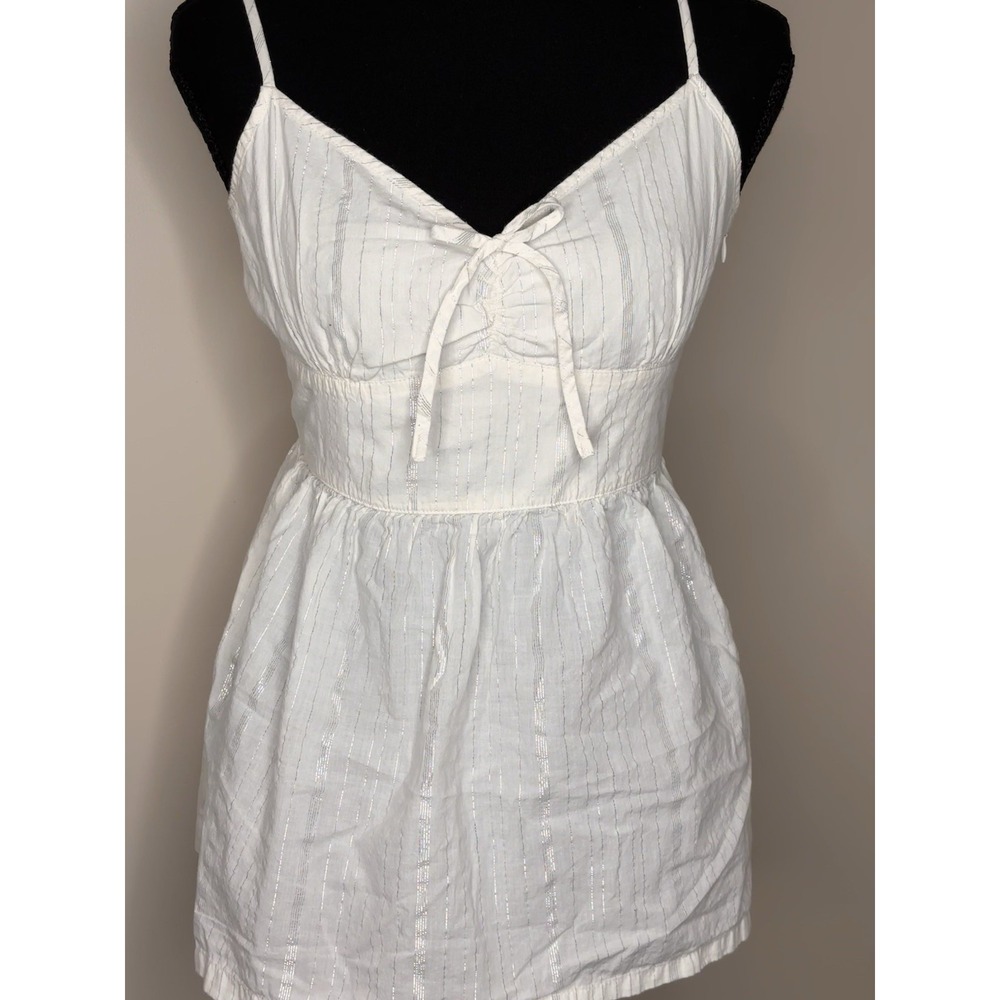 Gap Women's White Tie Spaghetti Strap Mini Dress Size Small